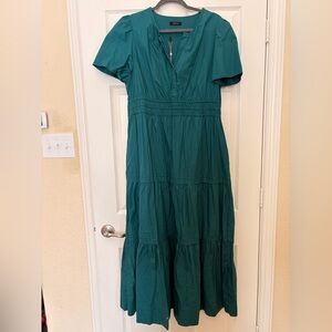 NEW! Quince Green Cotton Maxi Dress